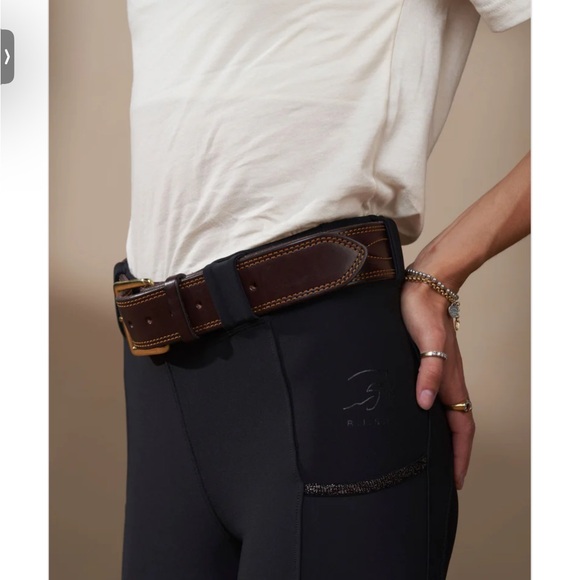 Women's Sleek Black Riding Leggings - Picture 7 of 8